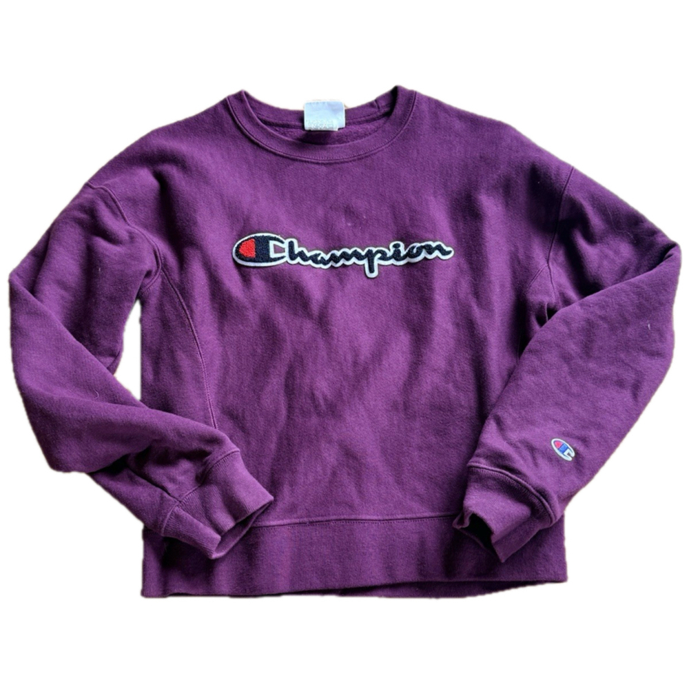 Champion Sweatshirt Womens size M Reverse Weave crewneck Maroon Vintage Burgundy